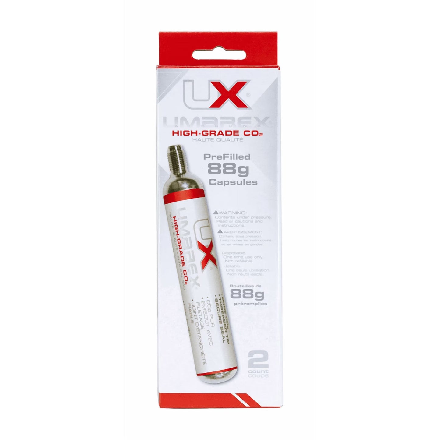 Umarex 88g CO2 Cartridges, High-Grade Pre-Filled Powerlets - 2 Pack