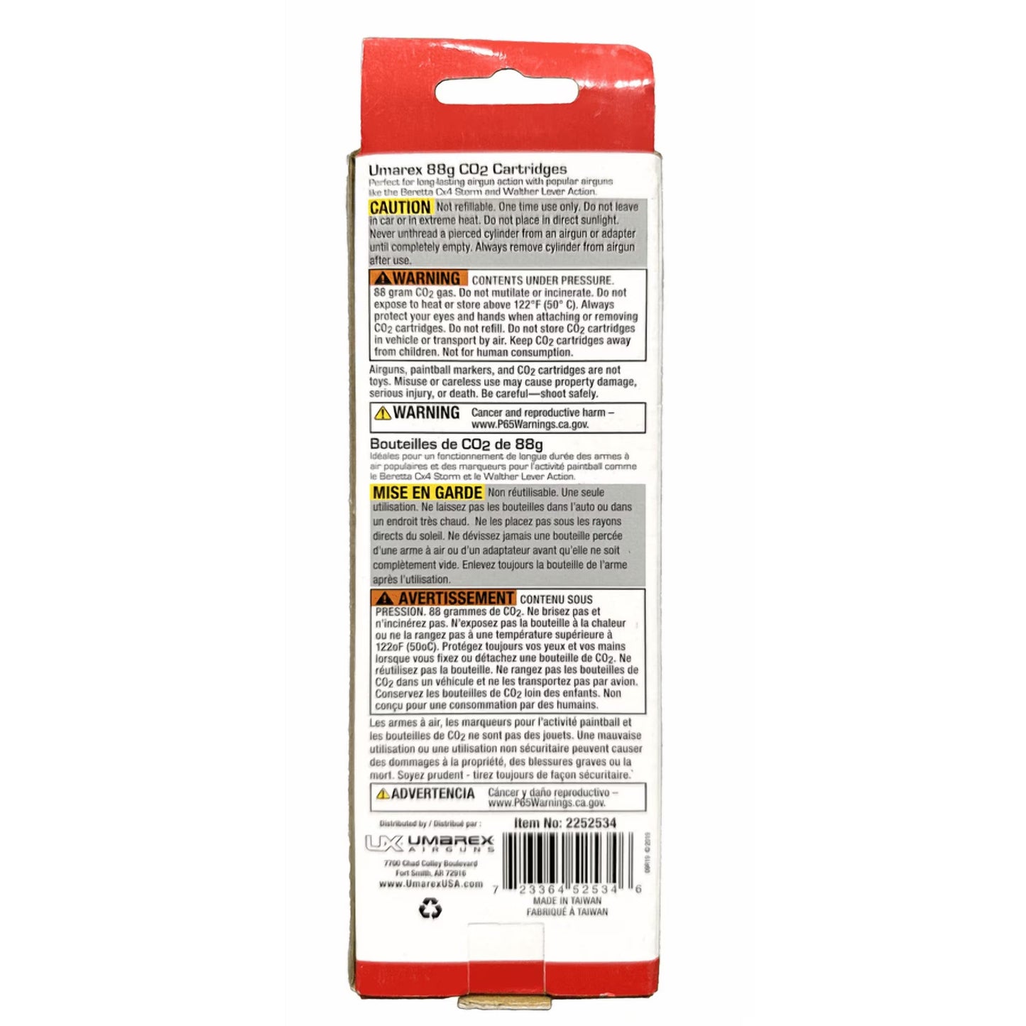 Umarex 88g CO2 Cartridges, High-Grade Pre-Filled Powerlets - 2 Pack