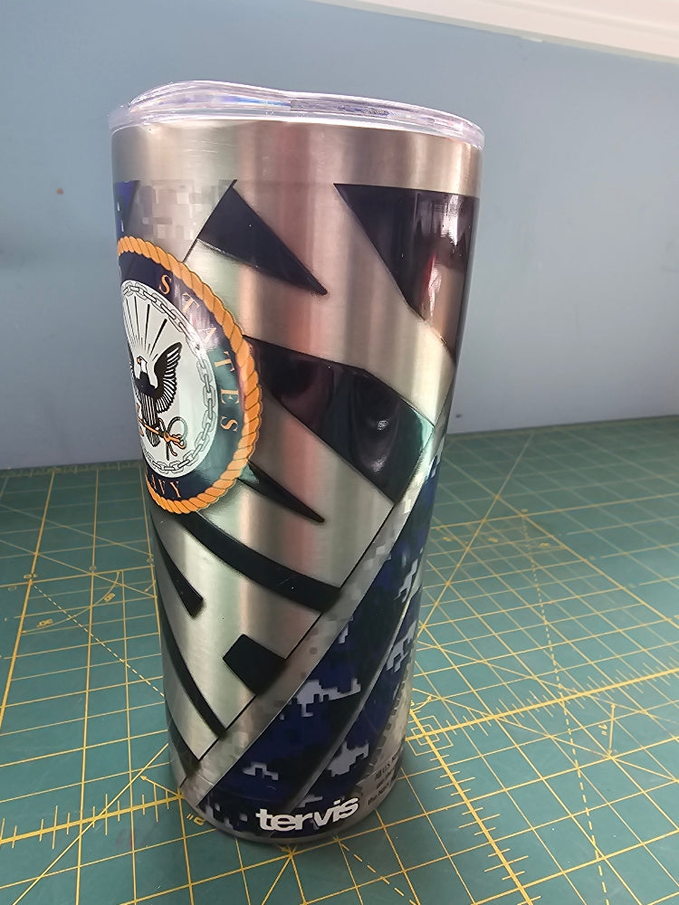 Tervis 20 oz US Navy Stainless Steel Tumbler with Slider Lid