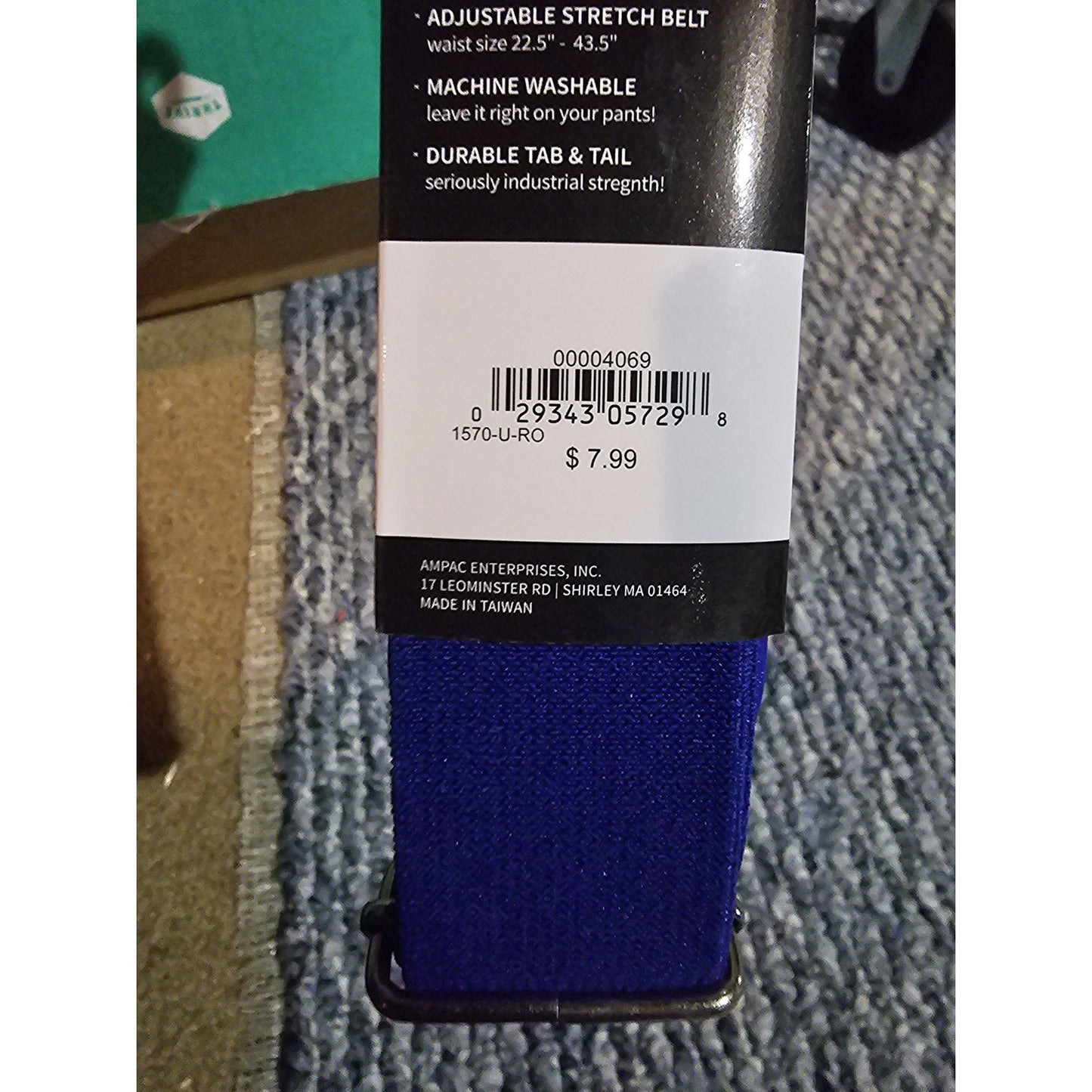 All-Star The Helix Youth Belt 1025 Lifetime Elastic Team Belt- Royal Blue