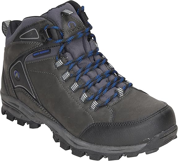 Nevados Glacier Men's Water Resistant Hiking Boots - Grey/Black, Size 8
