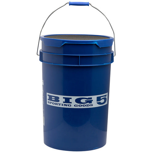 Rawlings 6-Gallon Baseball and Softball Ball Bucket with Padded Seat Lid