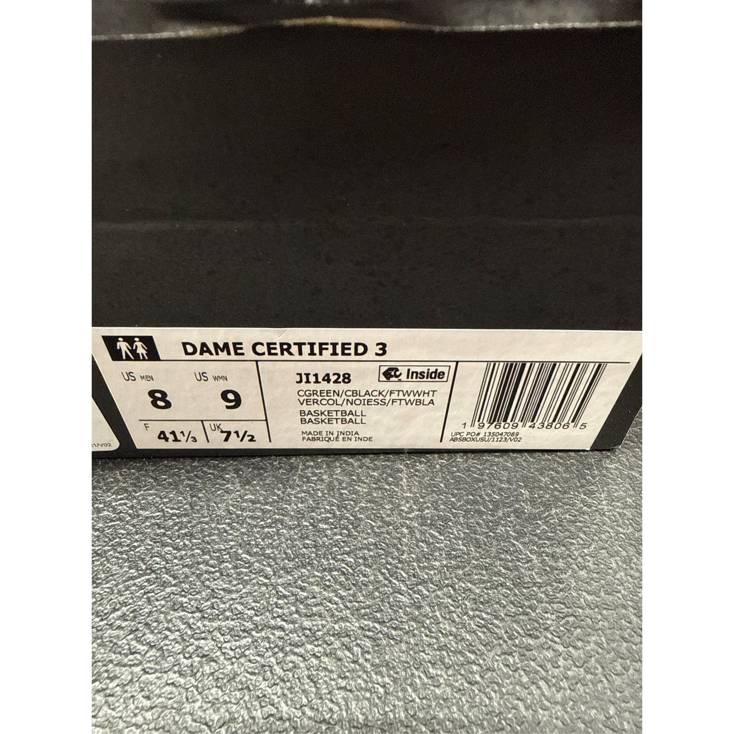 Adidas Unisex-Adult Dame Certified 3 Basketball Shoe Size 8M/9W