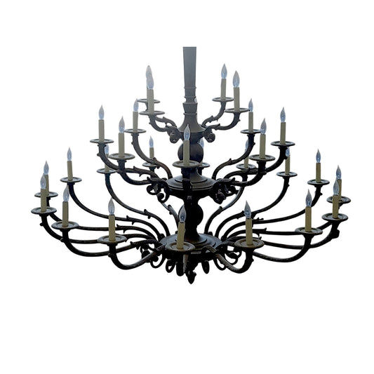 David Michael 32-Candle Traditional Solid Bronze Chandelier - Timeless Elegance