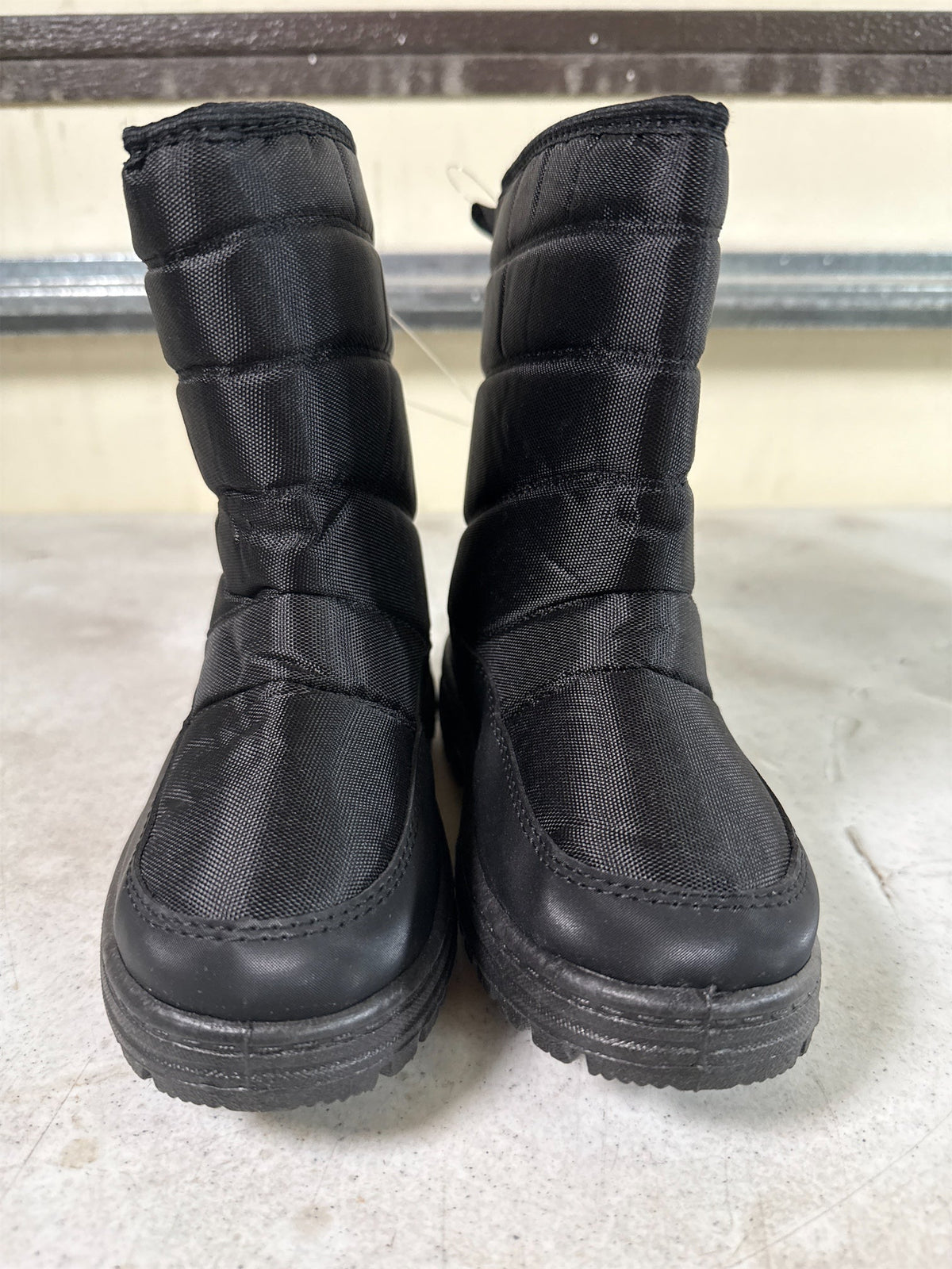 Boys' Black Snow Boots - Comfortable Winter Footwear, Size 13