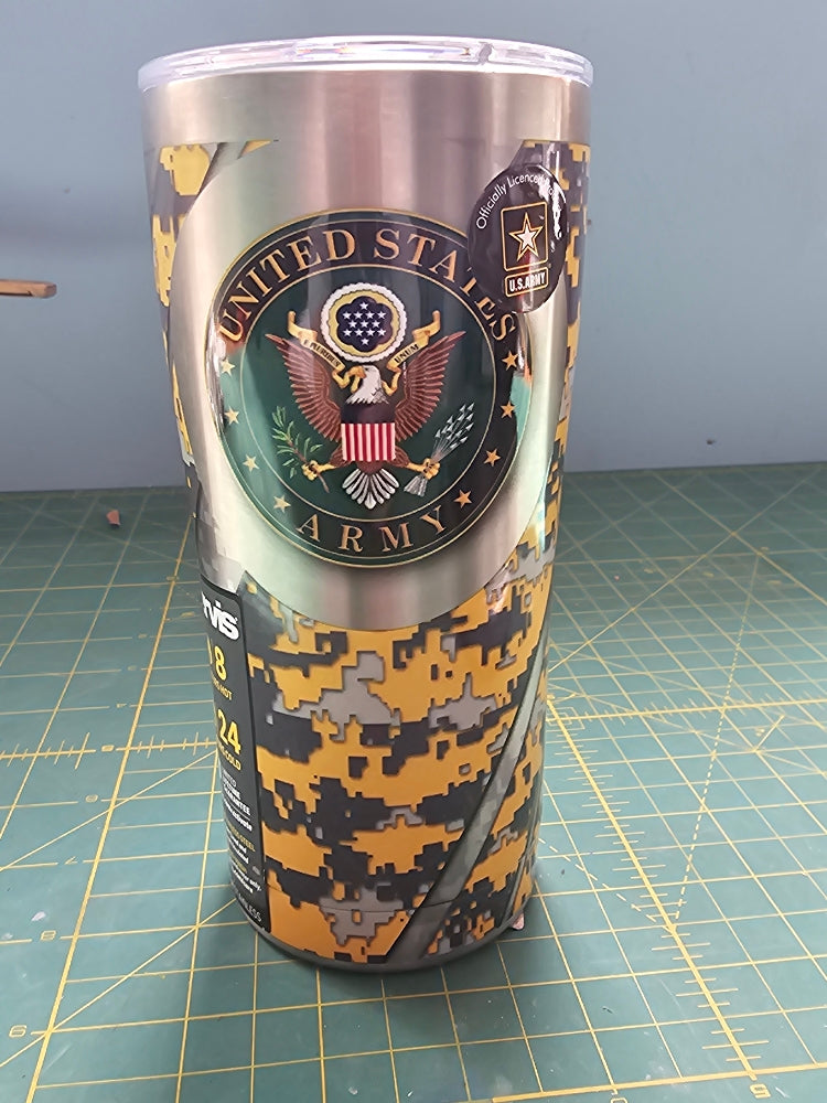 Tervis 20 oz Stainless Steel US Army Tumbler with Slider Lid