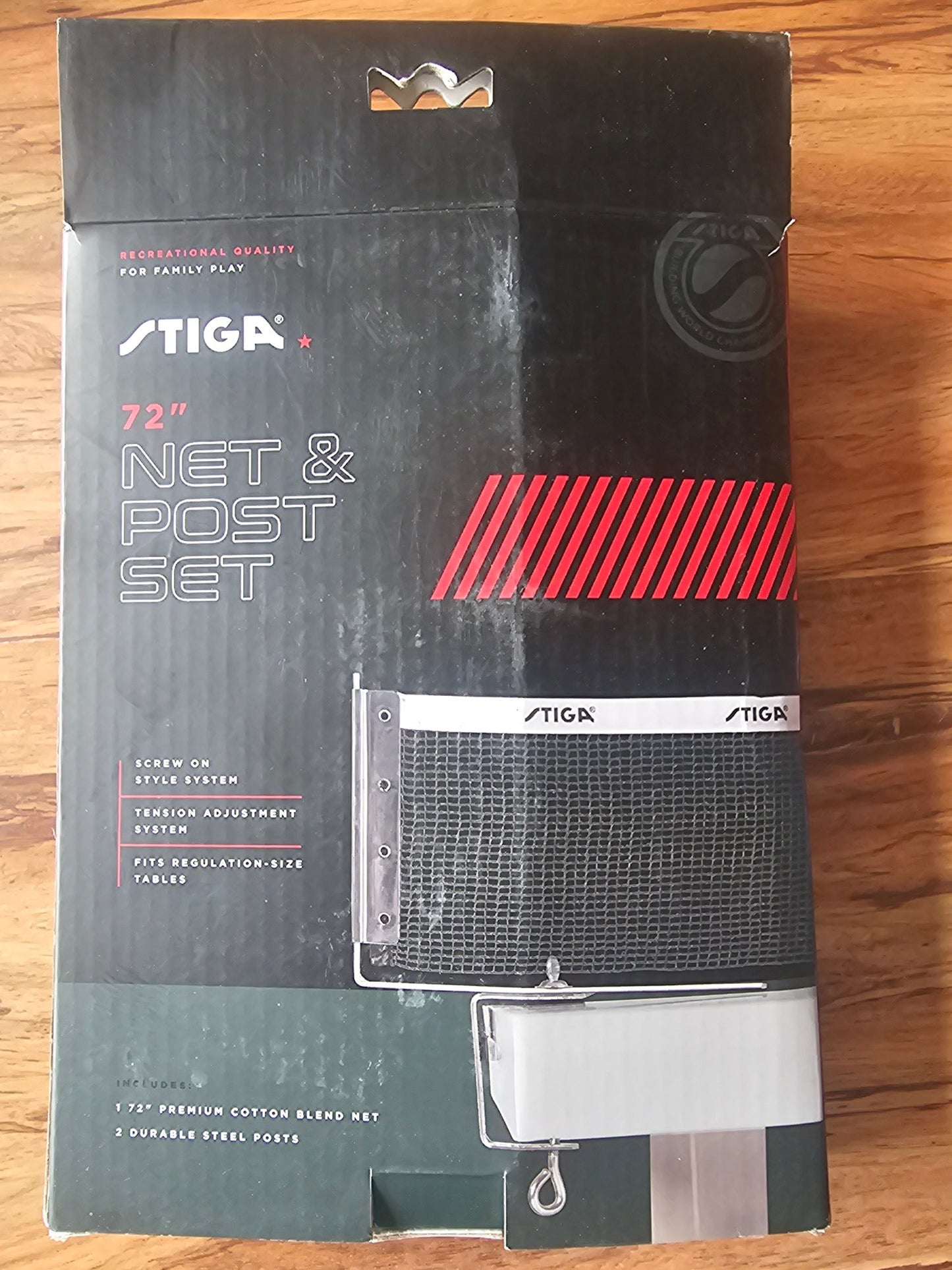 STIGA 72-Inch Table Tennis Net and Post Set - White