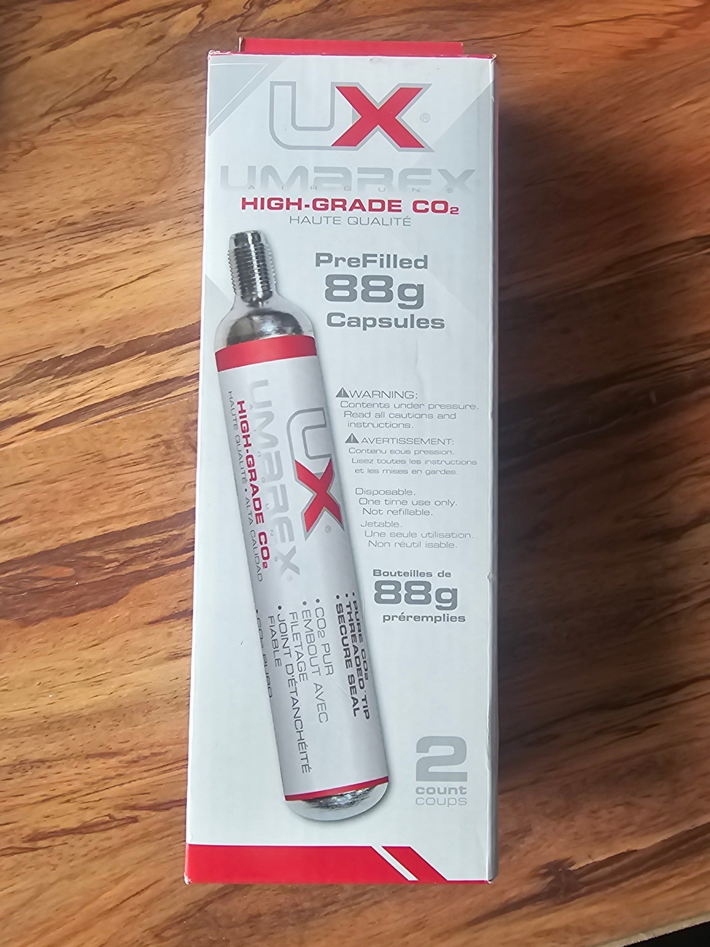 Umarex 88g CO2 Cartridges, High-Grade Pre-Filled Powerlets - 2 Pack