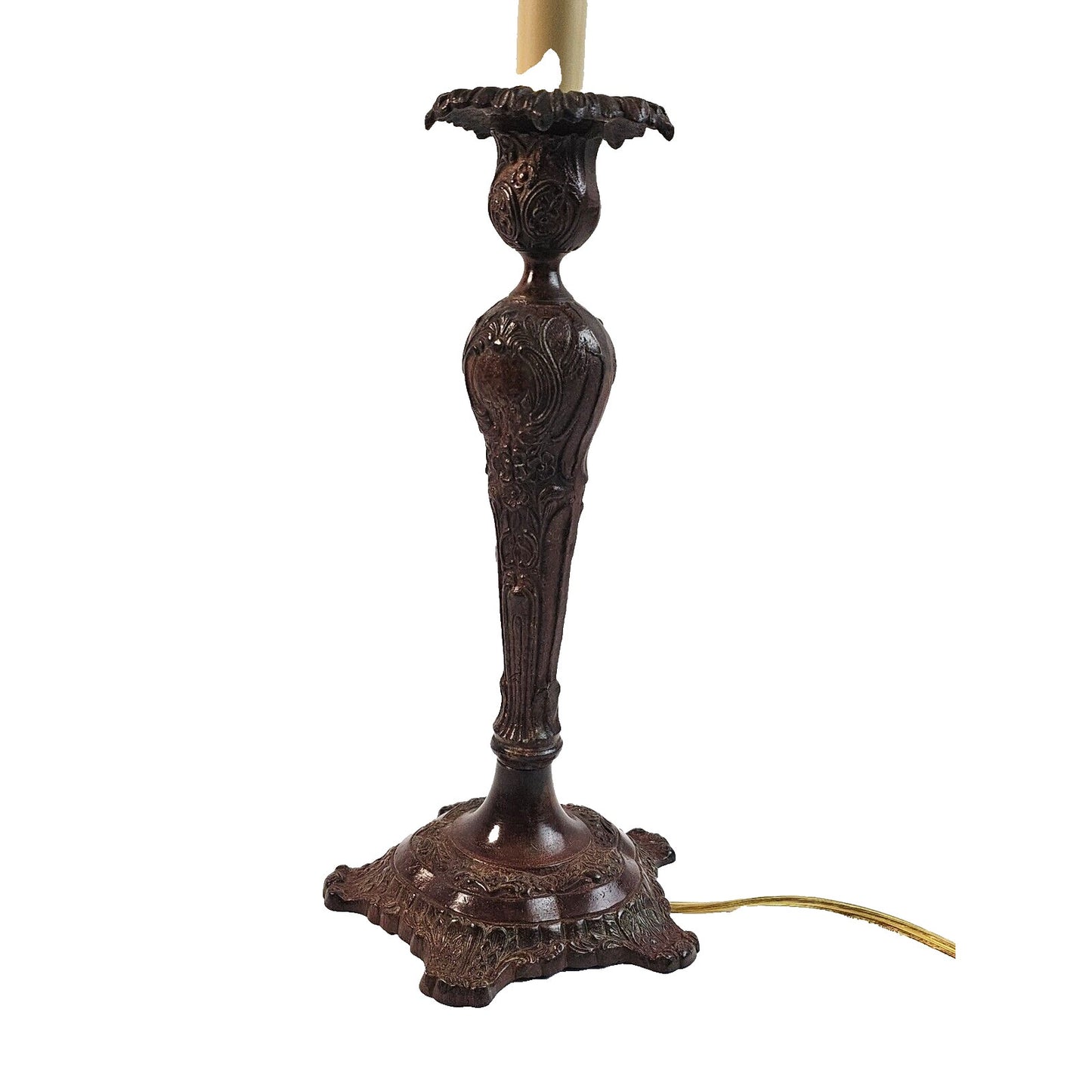 Vintage Single Solid Bronze Casting Lamp