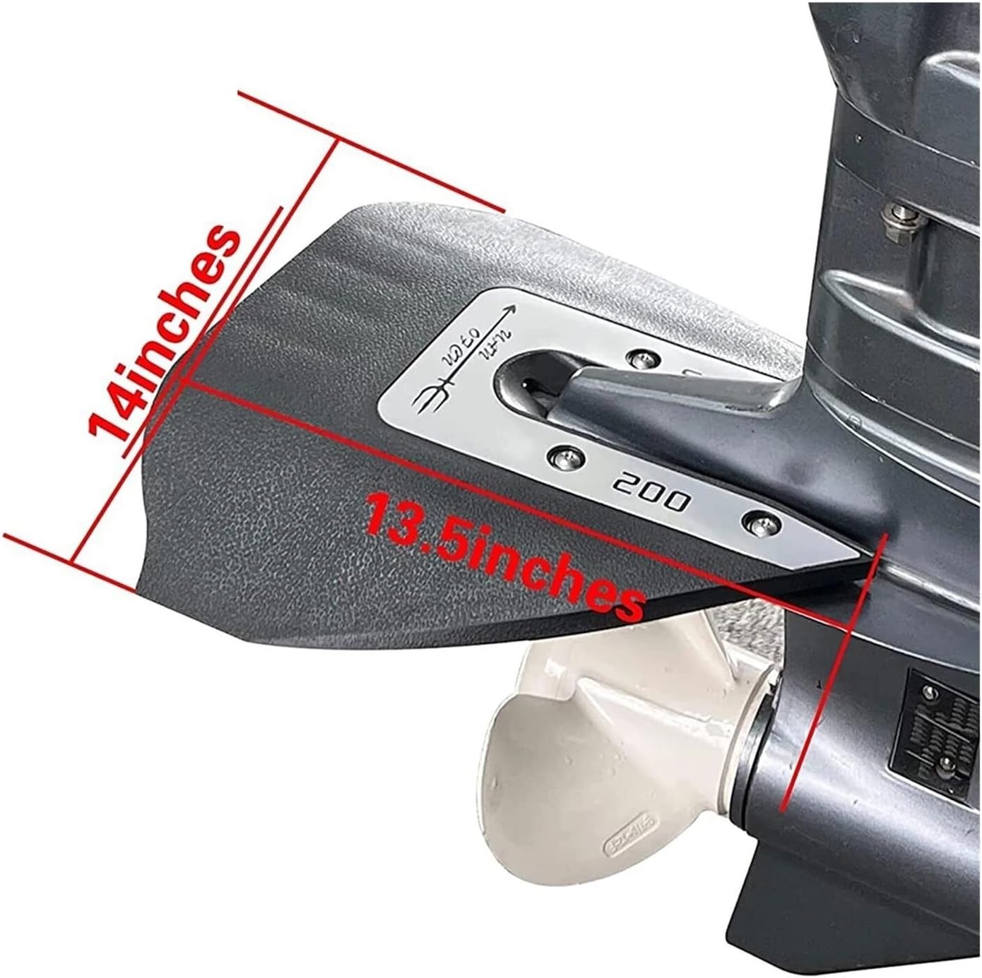 Whale Tail Hydrofoil Stabilizer Sport 200 for 8 to 40HP Fits Boat Outboards for Y-mh Mer Joh H Th-atu Szuk