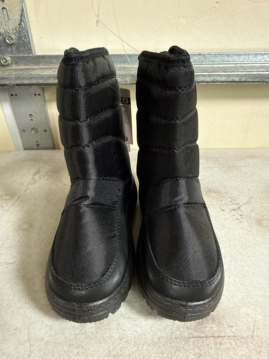 Kids' Black Insulated Snow Boots - Size 10
