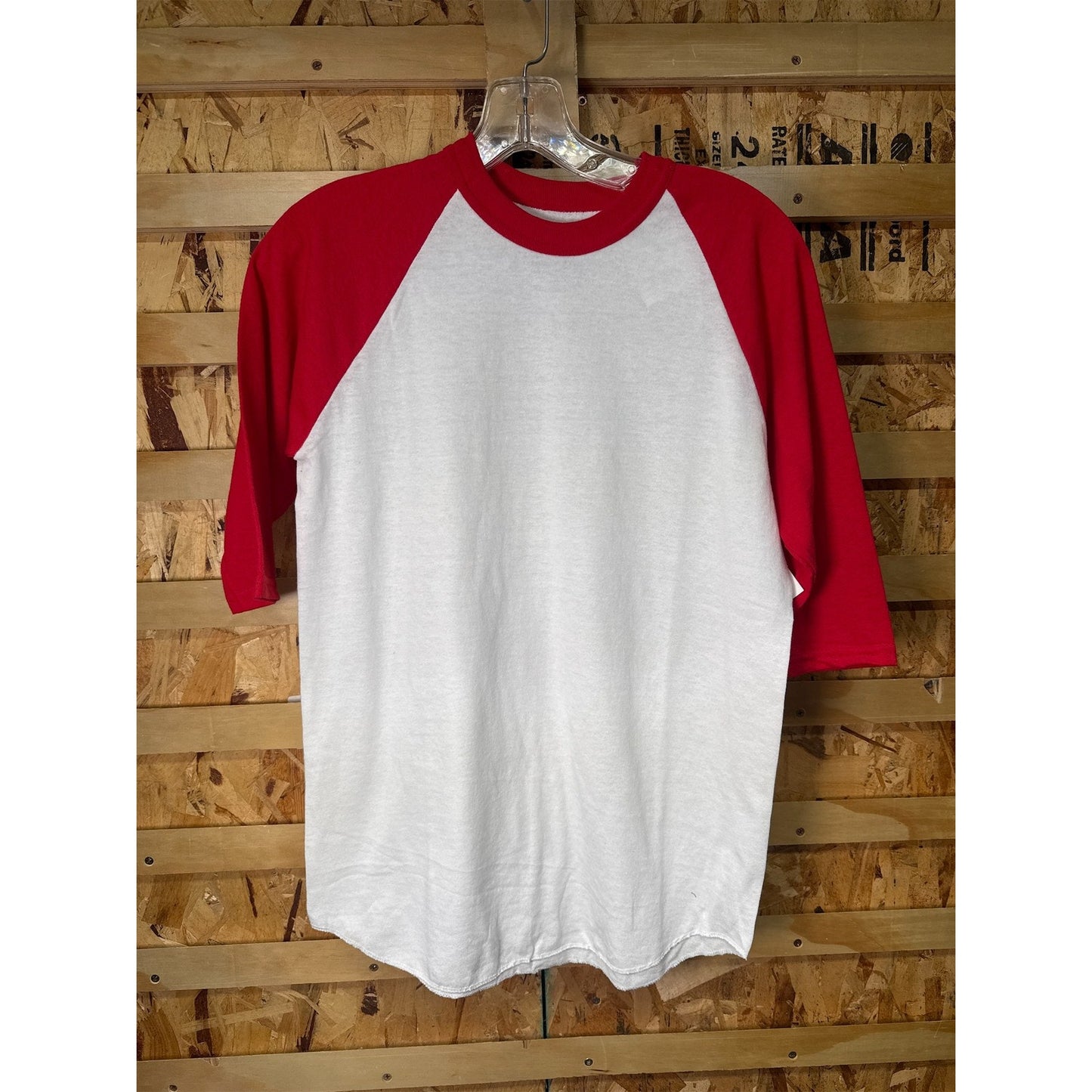 Soffe Youth Baseball/Softball 3/4 Sleeve Shirt, White/Red - M