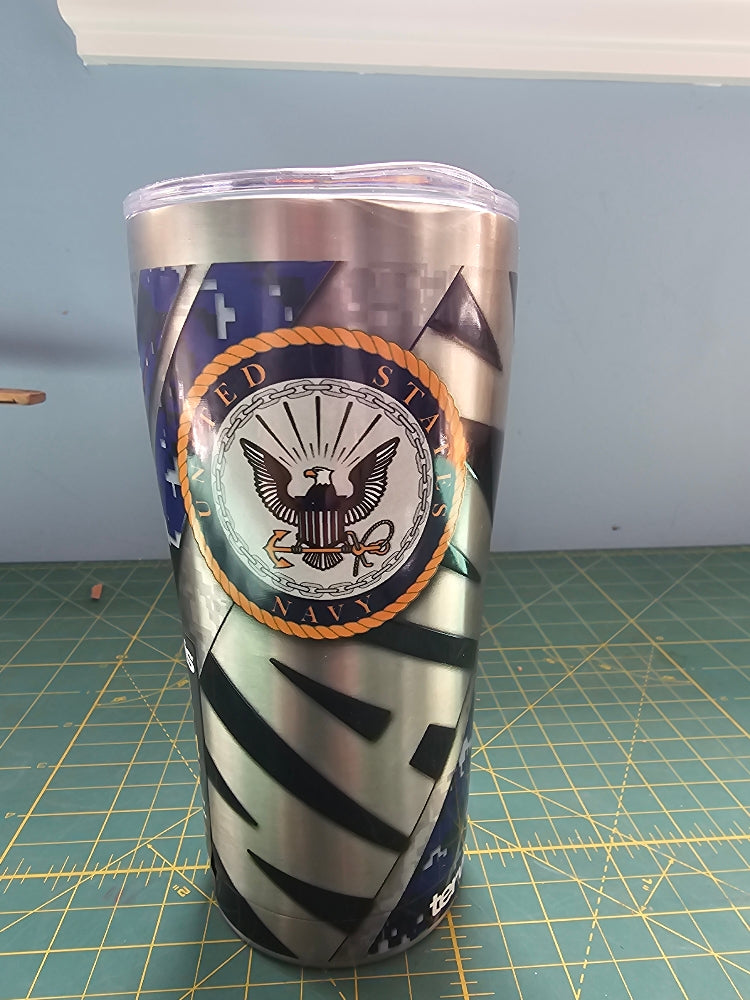 Tervis 20 oz US Navy Stainless Steel Tumbler with Slider Lid