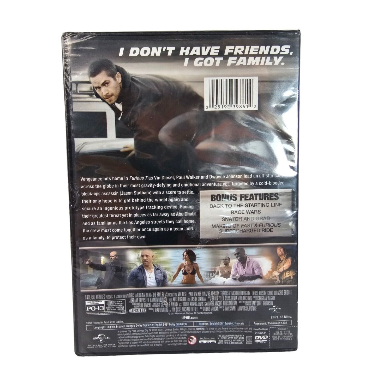 Furious 7 (DVD) Sealed