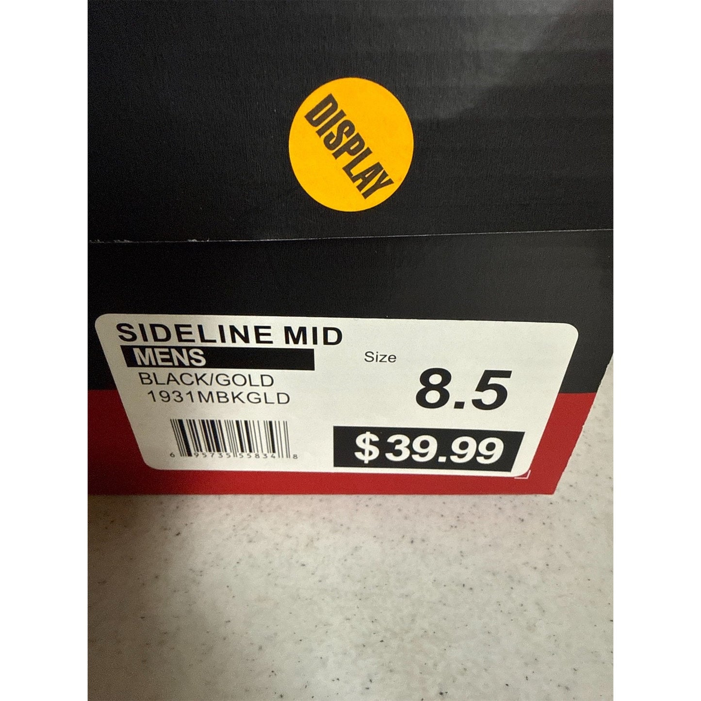 Rawlings Sideline Mid Men's Baseball Cleats- Black & Gold, Size 8.5