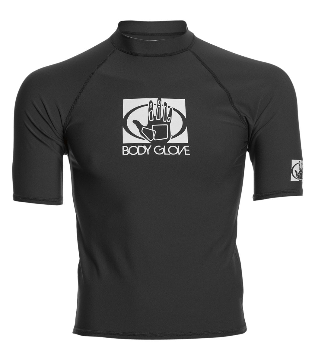 Body Glove Surge Men's Short Sleeve Rashguard - Black, 2XL