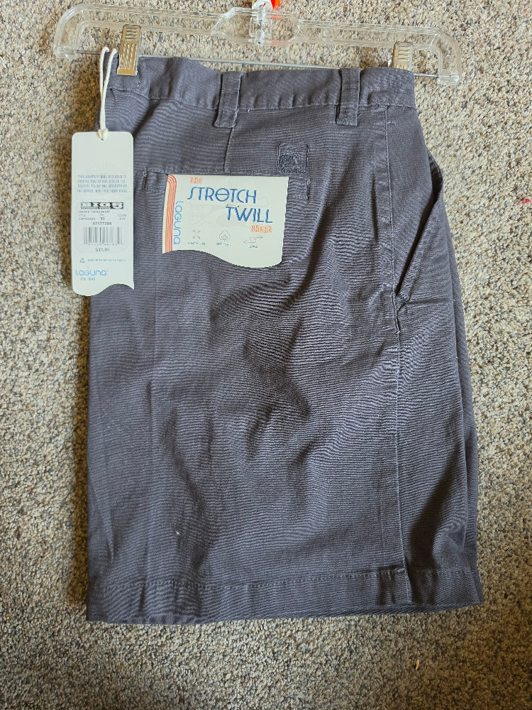 Laguna Men's Flat Front Chino Shorts - Black - Size 36