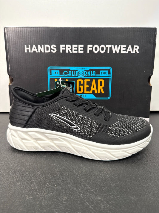 LA Gear Airstride Men's Hands-Free Sneakers - Black/White