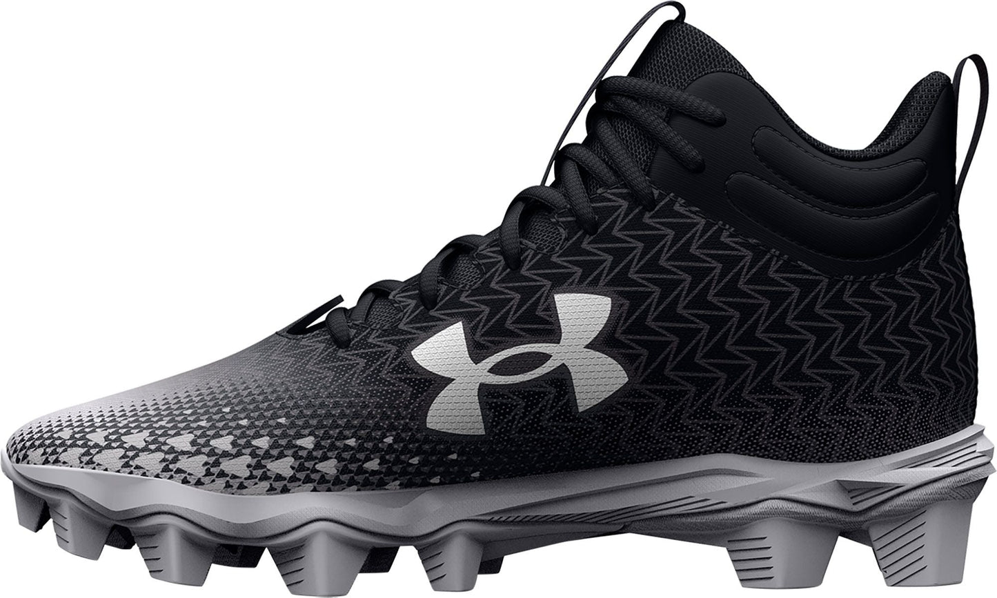Under Armour Spotlight Franchise 3 Junior RM Football Cleats - Black/White, 12K