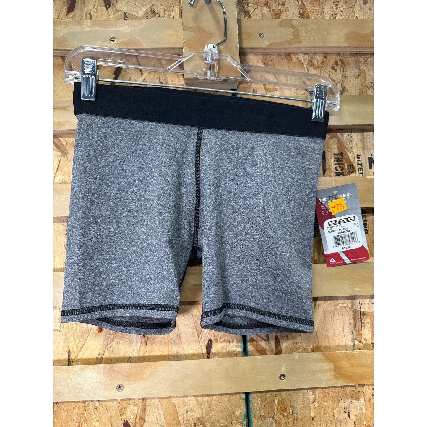 TEC-ONE Girls' Heather Gray Boy Shorts, Comfort & Style- Medium