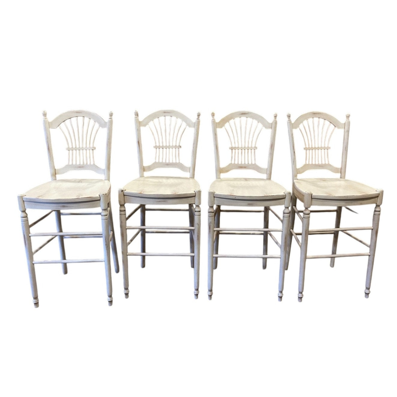 Kate Madison Custom French Country Wheat Back 30" Barstool Chairs, Set of 4