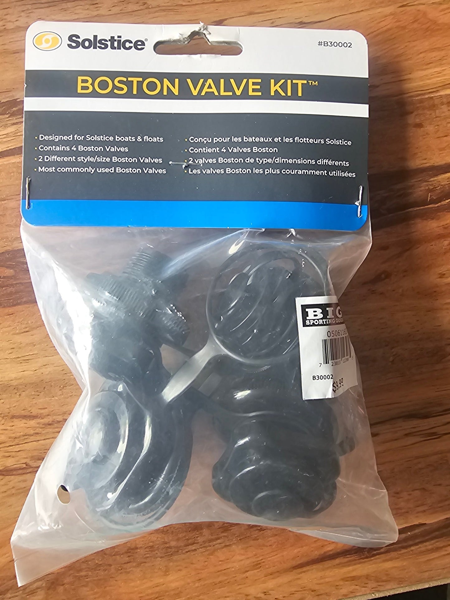 Solstice Replacement Boston Valve Kit for Inflatable Boats & Floats (4-Pack)