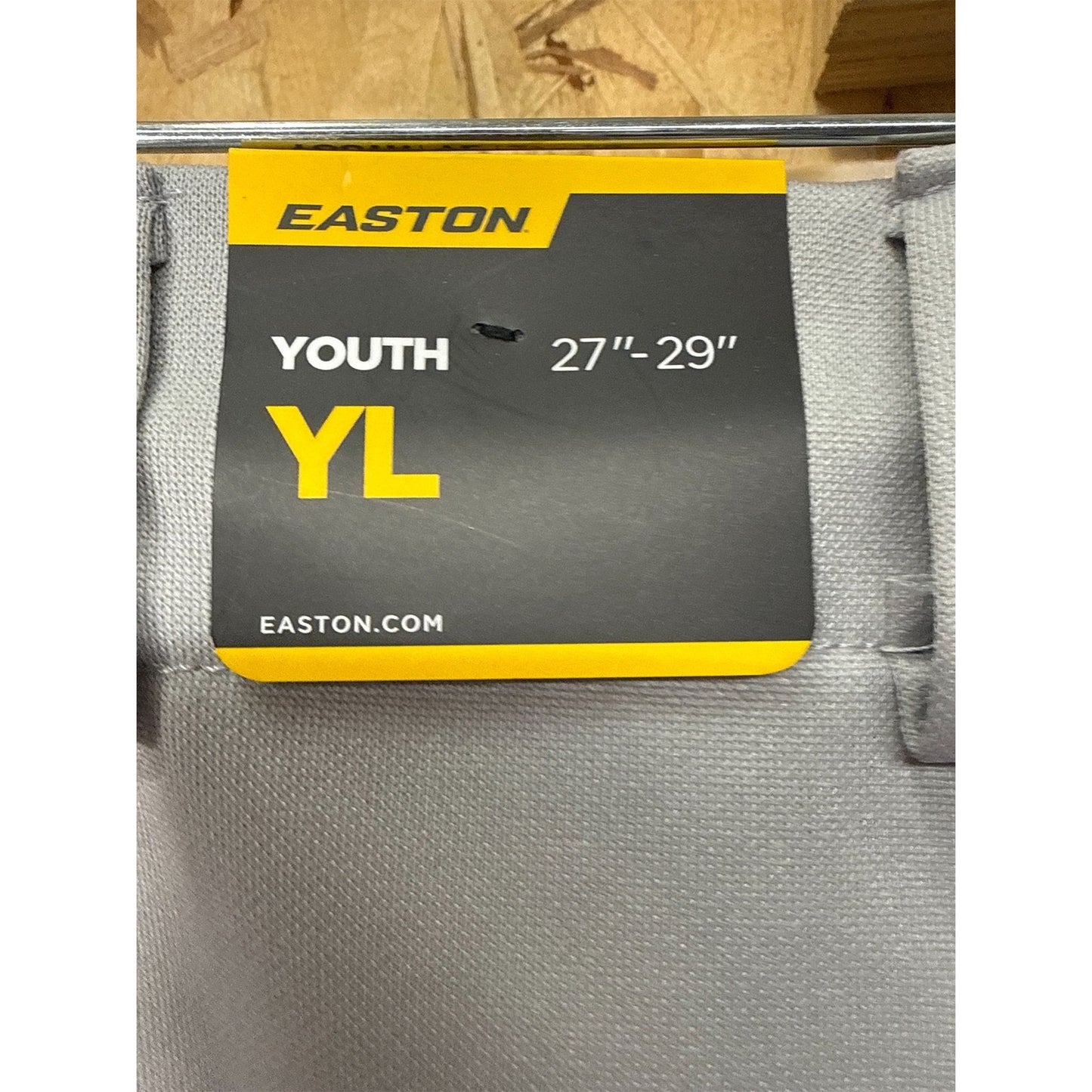 Easton Youth Pro Pull-Up Baseball Pants- Grey Youth L