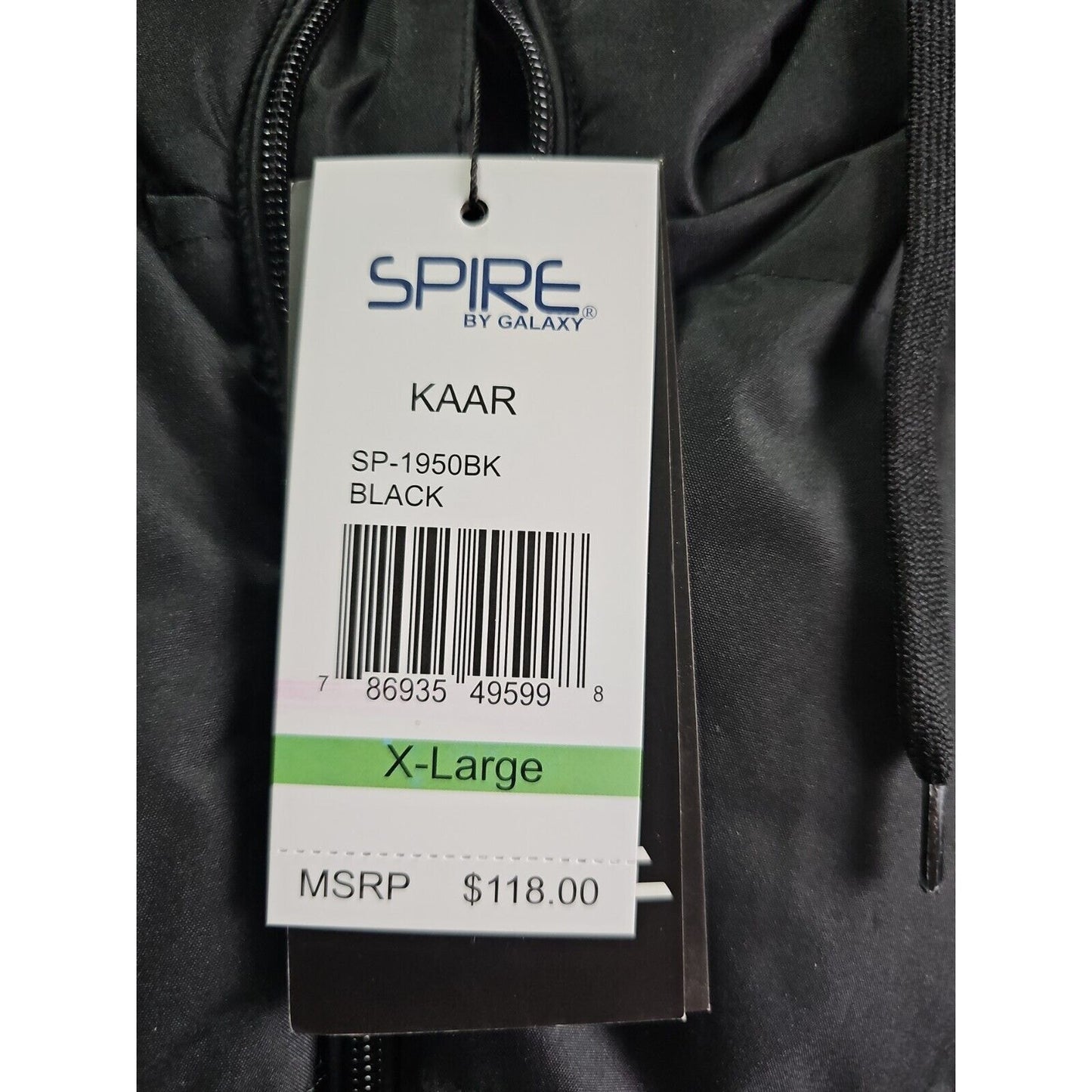 Spire by Galaxy Kaar Black Waterproof Coat XL