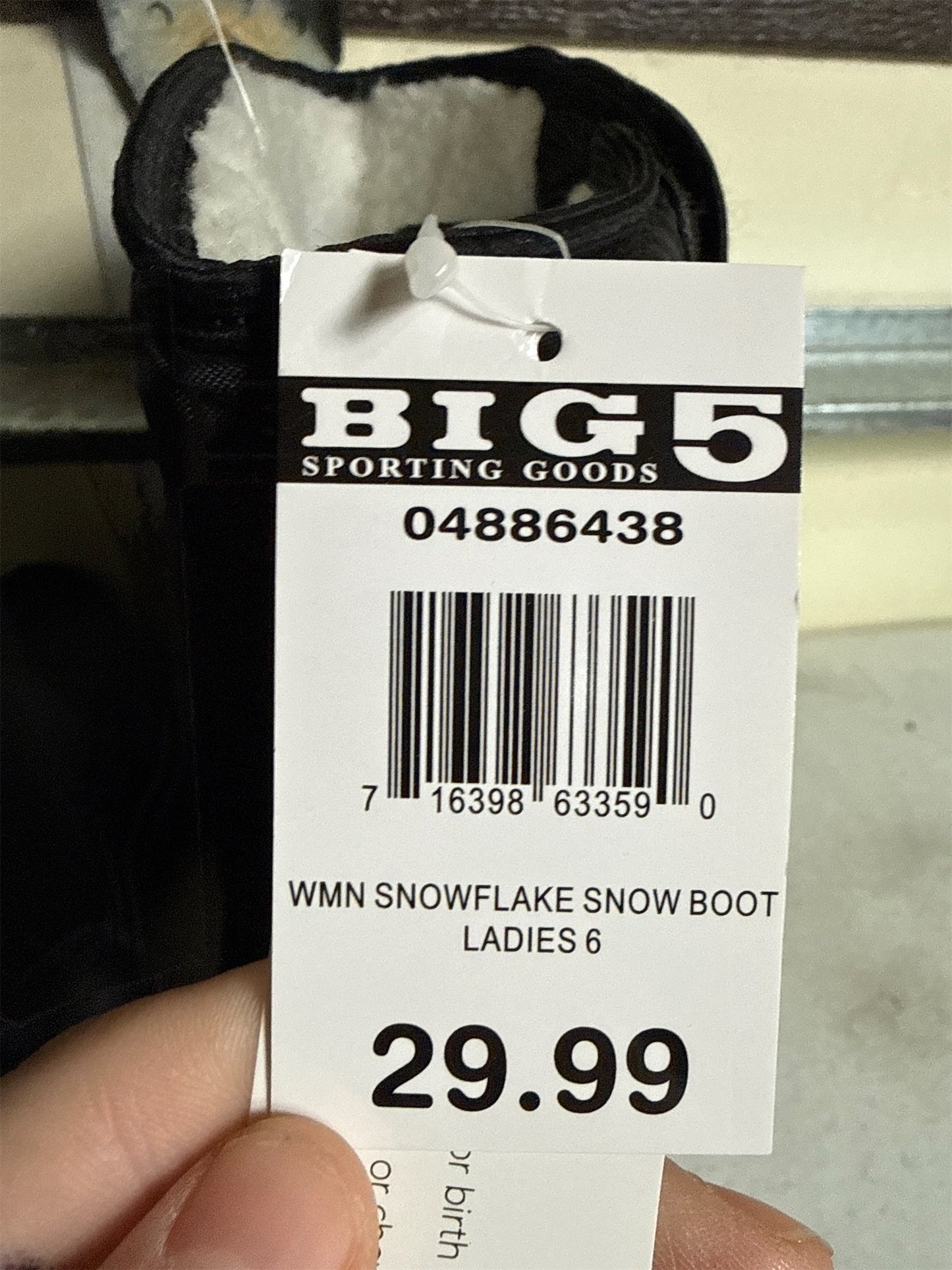 World Famous Sports Women's Snowflake 6" Winter Boots - Black, Size 6