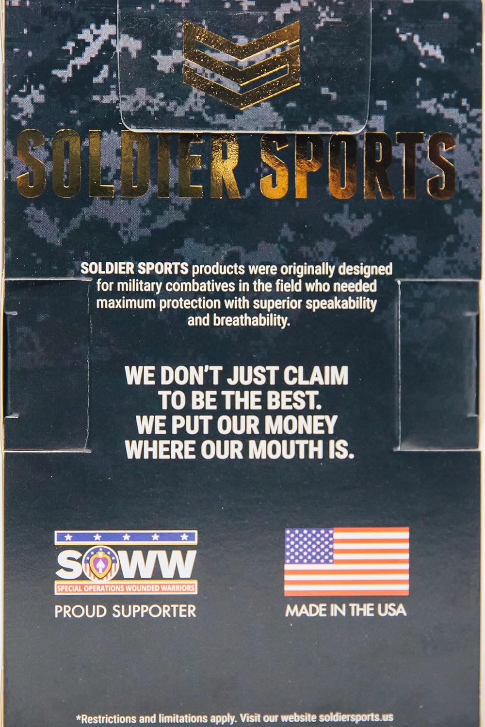 Soldier Sports Savage Lip Protector Mouthguard - 2-Pack, Black/Gold