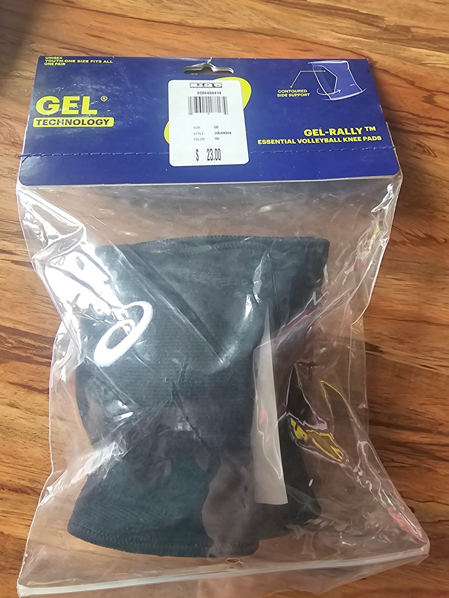ASICS Gel Rally Youth Volleyball Knee Pads - Black, One Size