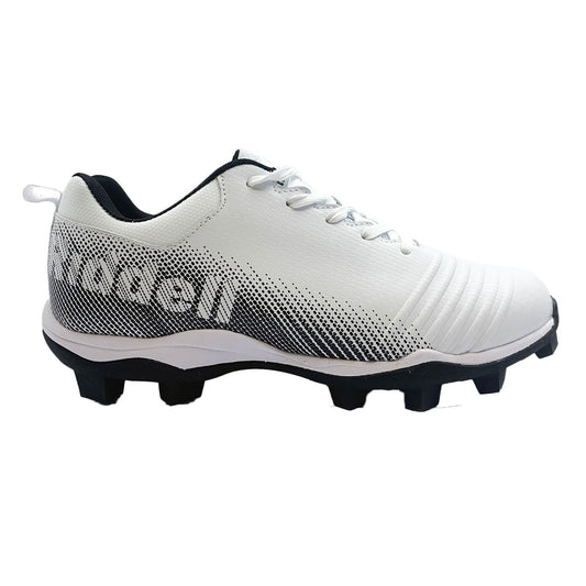 Riddell Edge Low Youth RM Football Cleats - Size 4.5, White/Black