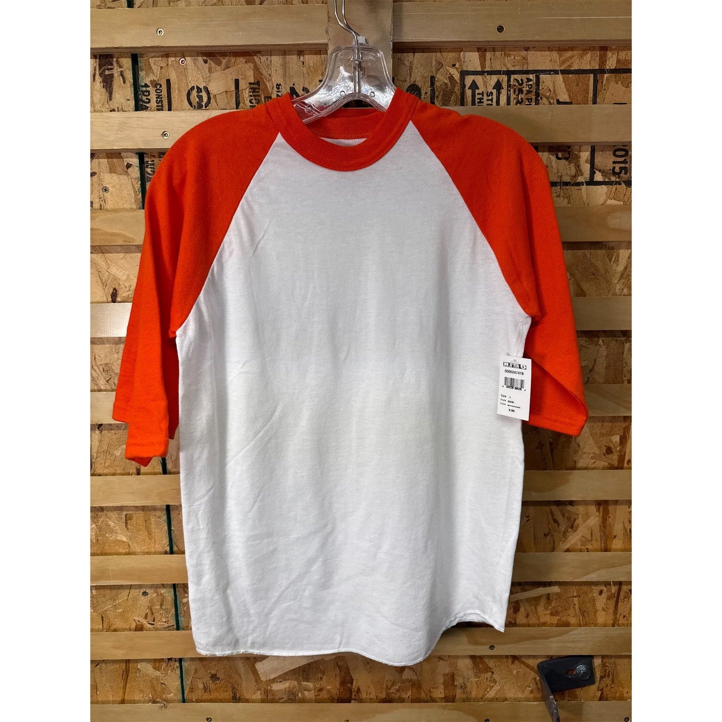 Soffe Youth Baseball/Softball 3/4 Sleeve Shirt - Large