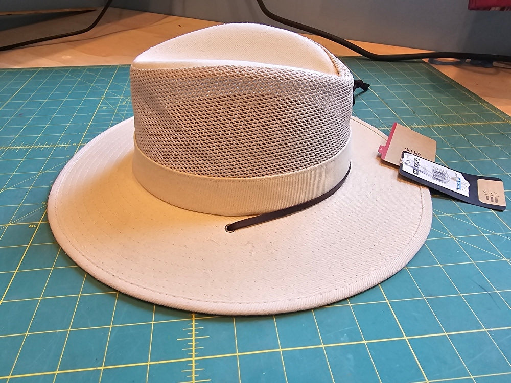 Dorfman Men's Safari Twill Hat with SPF 50+ Sun Protection - Khaki, Small