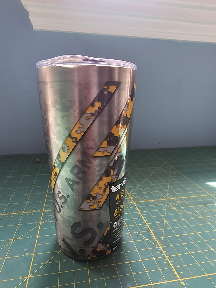 Tervis 20 oz Stainless Steel US Army Tumbler with Slider Lid