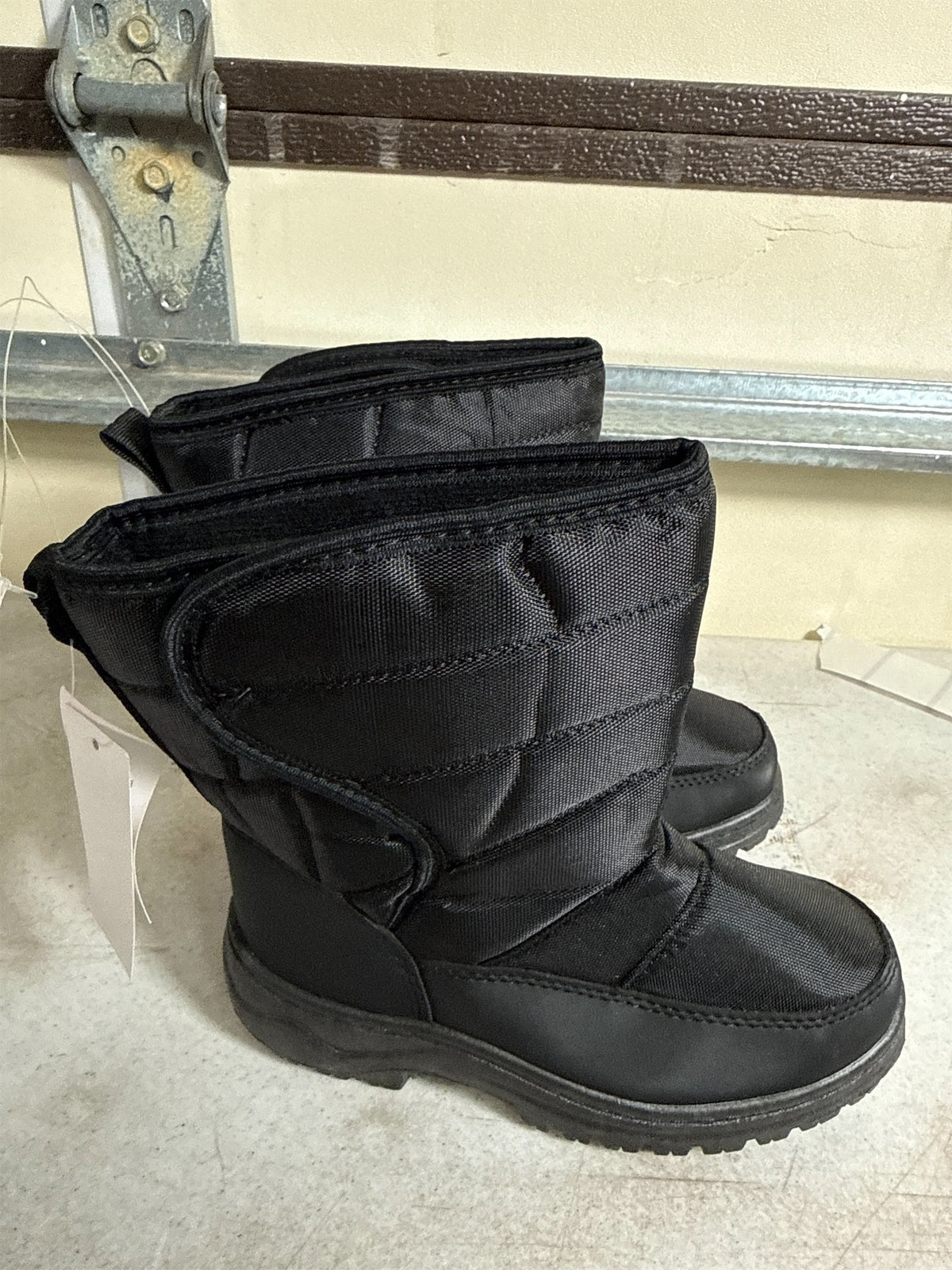 Kids' Comfortable Quilted Winter Snow Boots - Black, Size 1