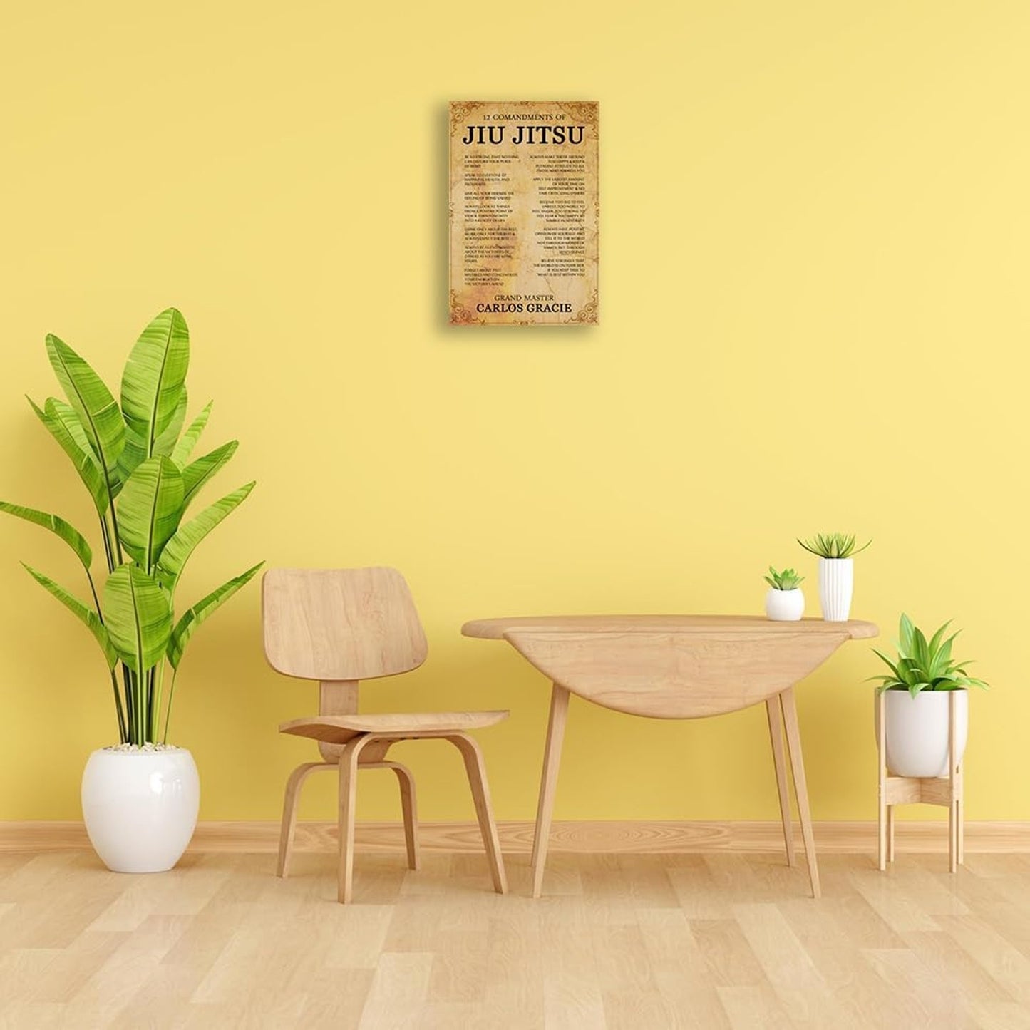 16x24in 12 Commandments BJJ Wall Art | Brazillian Jiu Jitsu