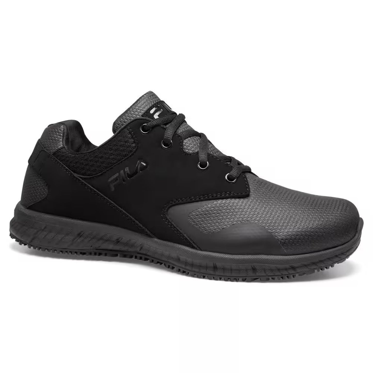 Fila Men's Memory Layers Slip Resistant Athletic Shoes - Soft Toe - BLACK Size 9