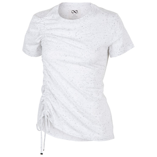 Be Boundless Women's Short-Sleeve Cinch Tee, White Speckle - L