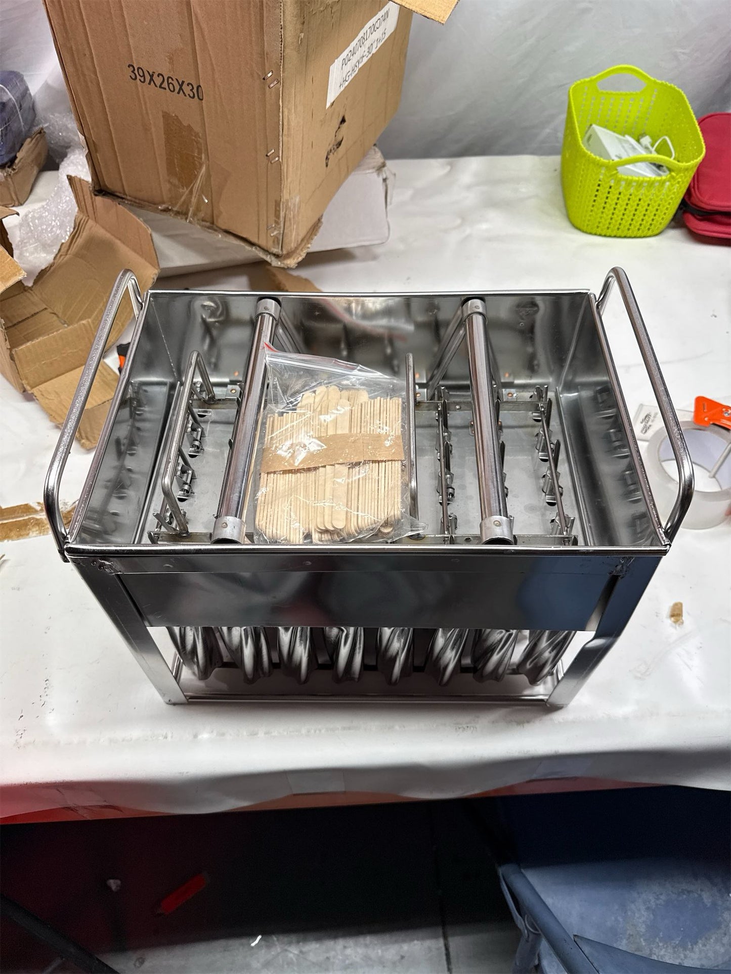 40Pcs Stainless Steel Popsicle Molds Metal Ice Cream Molds Large Durable Popsicle Mold Silver Ice Cream Mold for Home Commercial Use Single Cup Capacity 82g (40Pcs/82g)