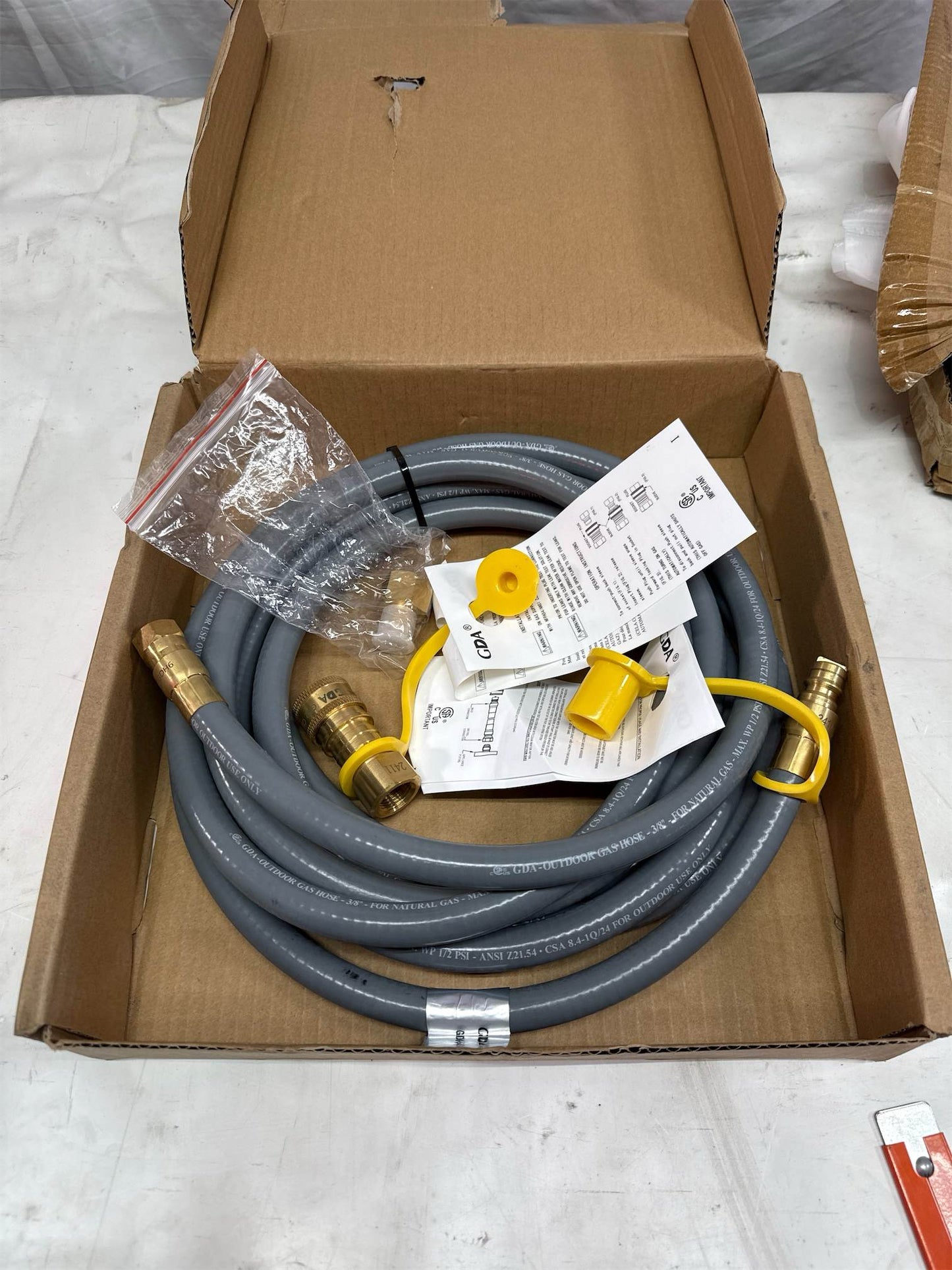 15 Feet 3/8 inch ID Natural Gas Grill Hose with Quick Connect Fittings, Natural Gas Line for Grill, Pizza Oven, Heater and More Low Pressure Appliance