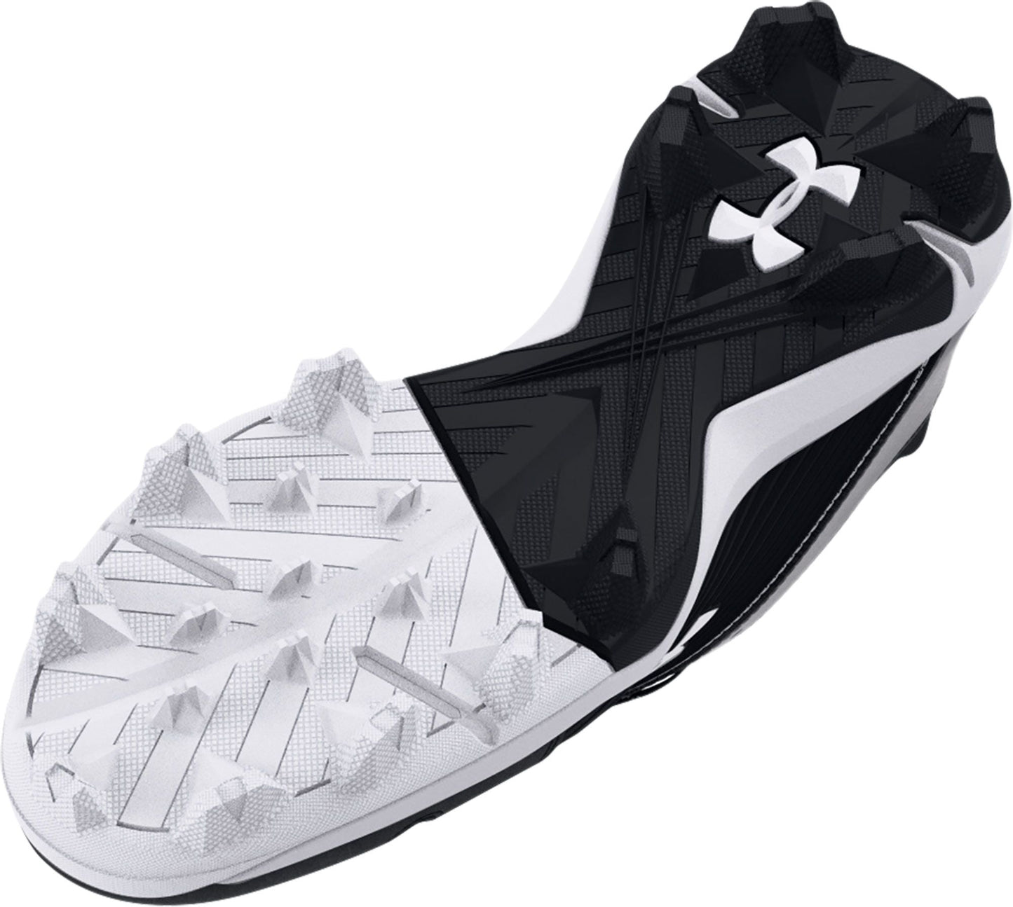 Under Armour Kids' Leadoff Low RM Jr. Baseball Cleats - Black/White, Size 11