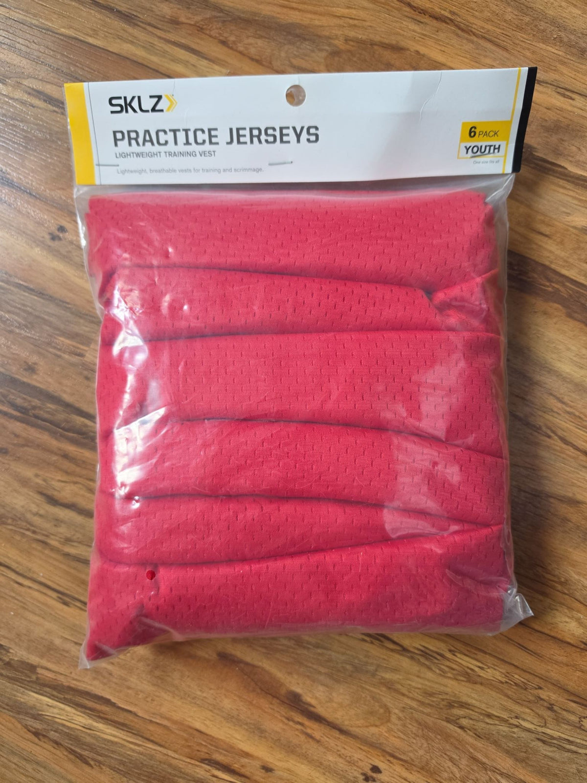 SKLZ Youth Practice Training Vests, 6-Pack - Red