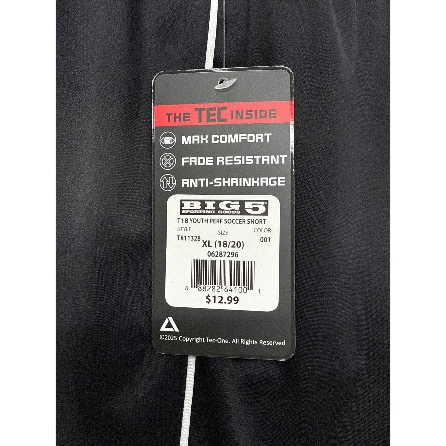 TEC-ONE Kids' Performance Soccer Shorts- XL (18/20