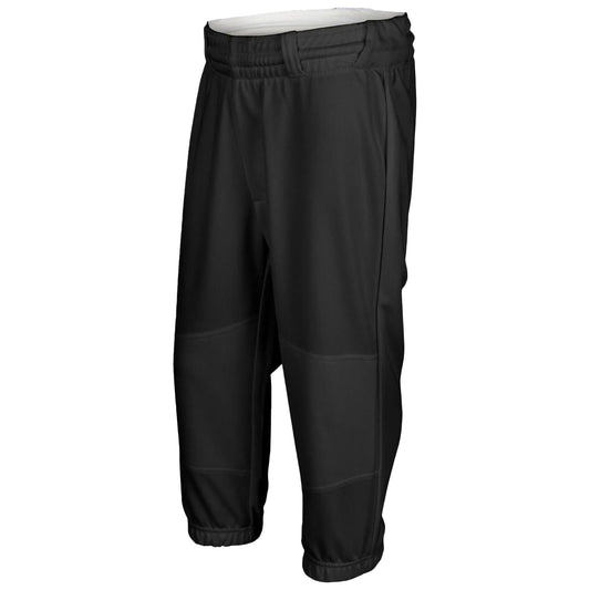 Champro Youth Cycle Pull-Up Baseball Pants with Belt Loops - Black, YXS
