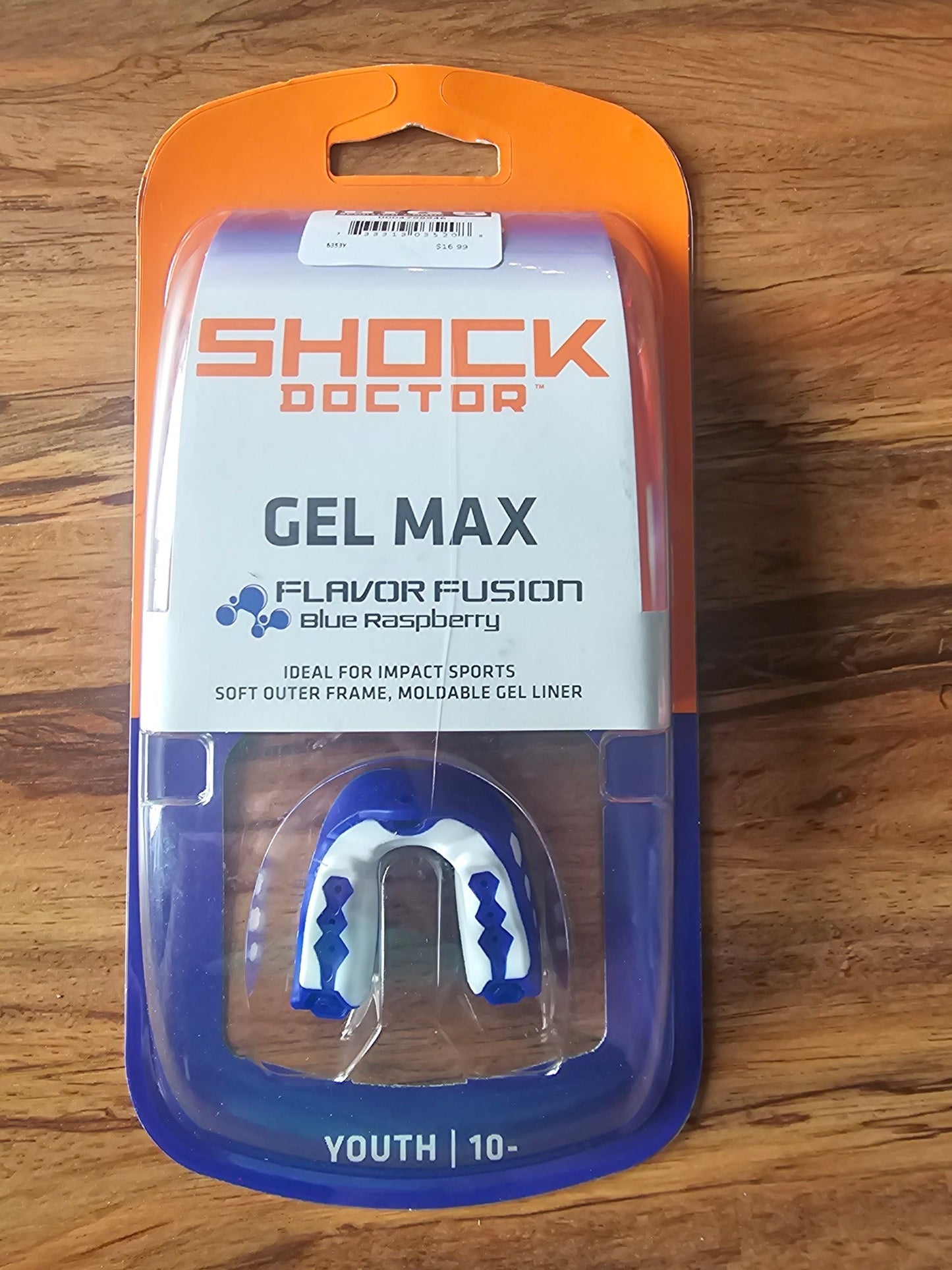 Shock Doctor Youth Gel Max Flavored Convertible Mouthguard - Blue