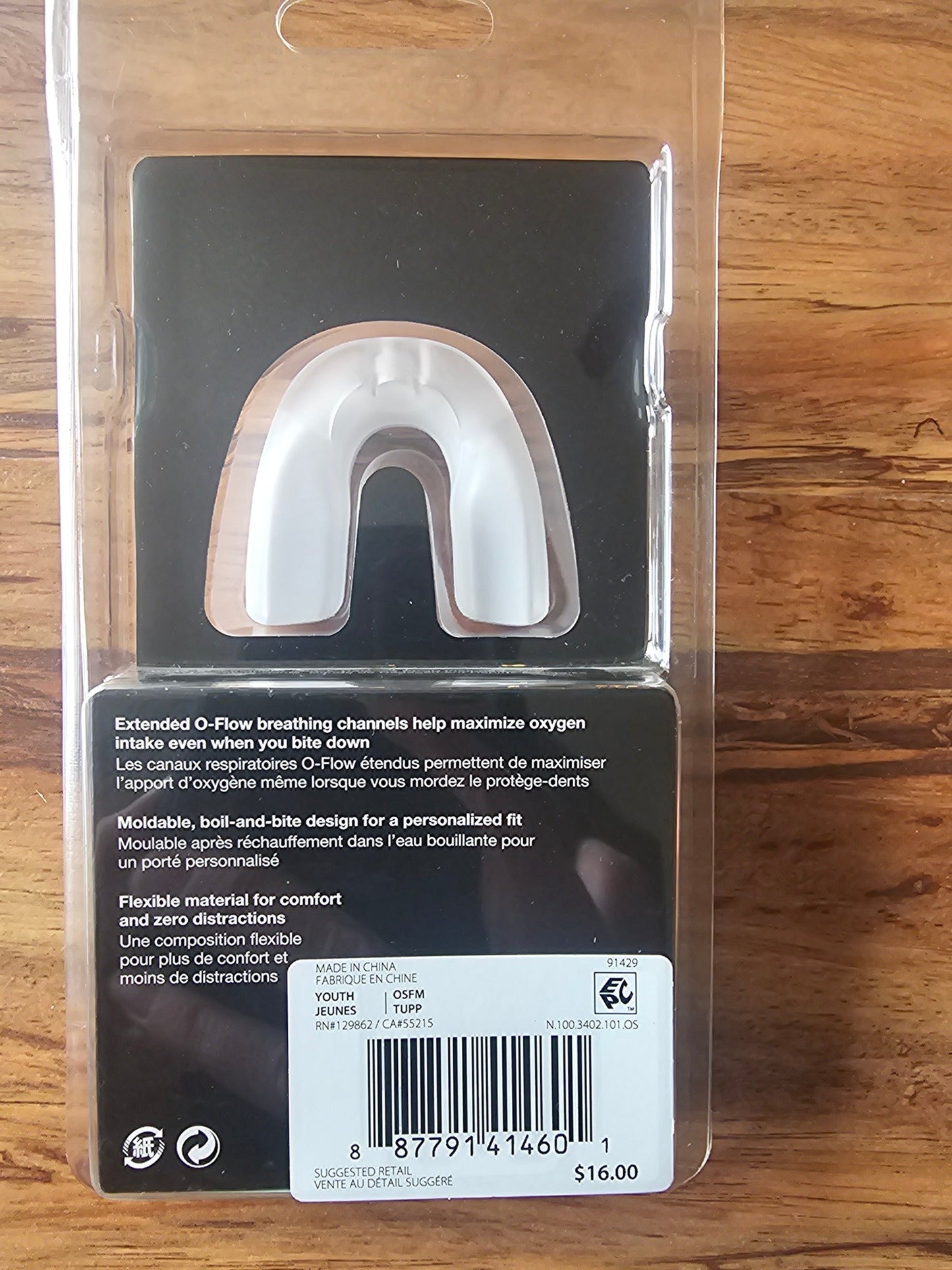 Nike Alpha Youth Football Mouthguard - White/Black