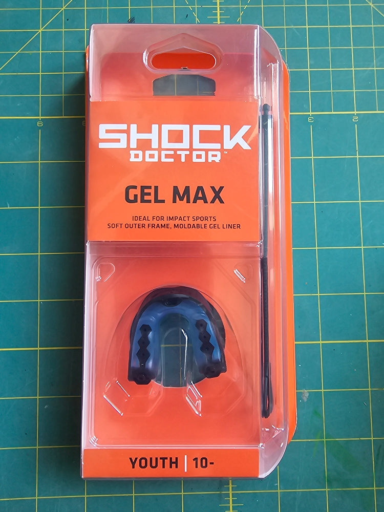 Shock Doctor Gel Max Youth Convertible Mouthguard - Blue/Black