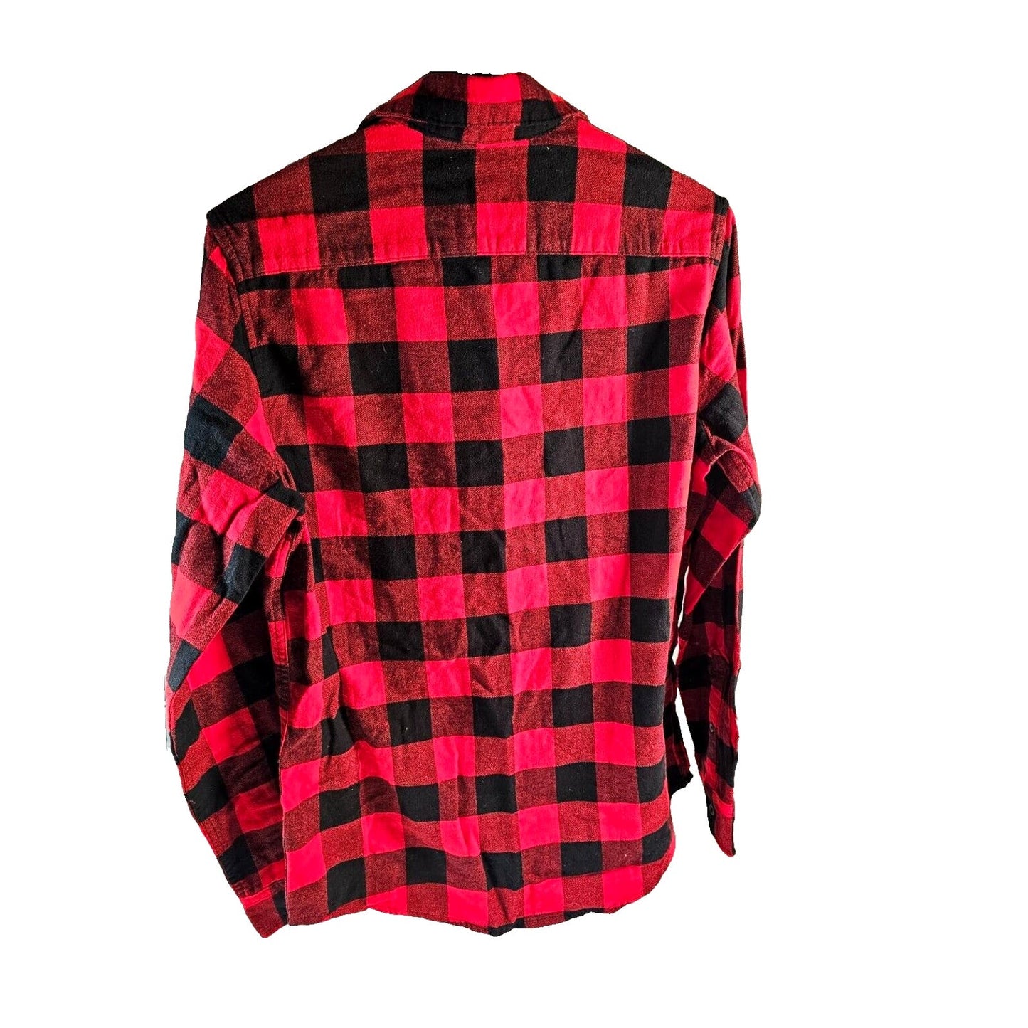 Goodfellow & Co Men's Red Plaid Heavyweight Standard Fit Flannel Shirt, Size S
