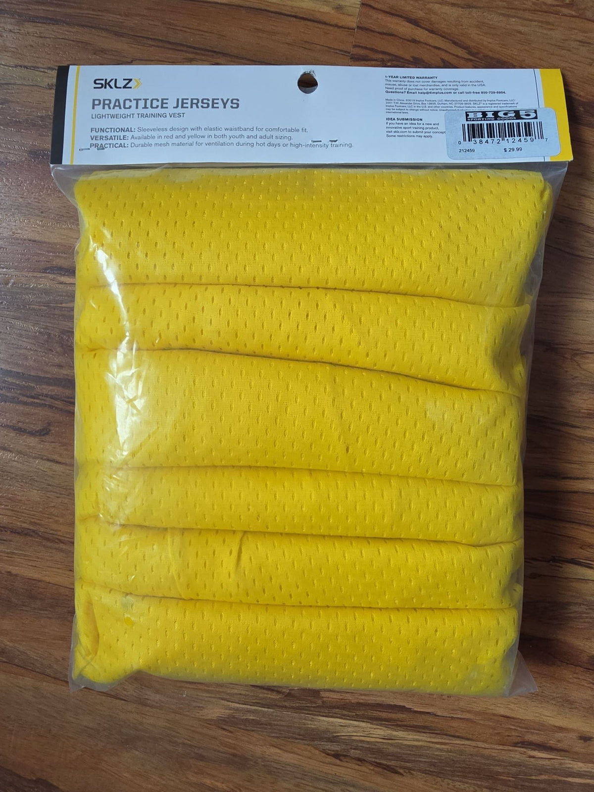 SKLZ Adult Practice Scrimmage Vests - 6-Pack, Yellow